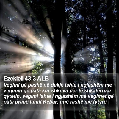 Ezekieli 43:3 ALB Bible Verse Image