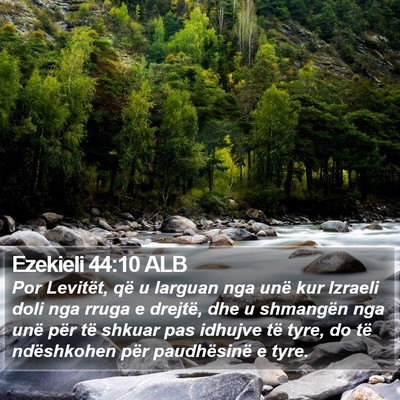 Ezekieli 44:10 ALB Bible Verse Image