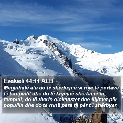 Ezekieli 44:11 ALB Bible Verse Image