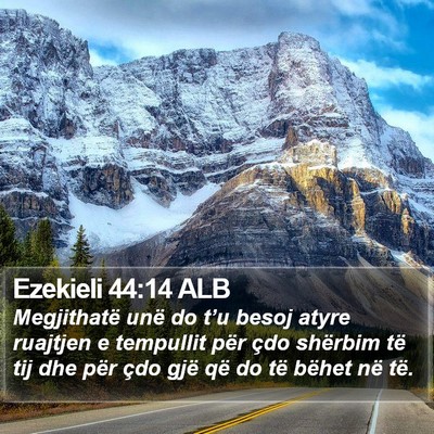 Ezekieli 44:14 ALB Bible Verse Image