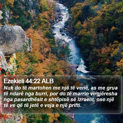 Ezekieli 44:22 ALB Bible Verse Image