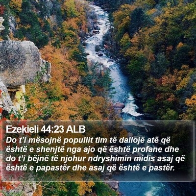 Ezekieli 44:23 ALB Bible Verse Image