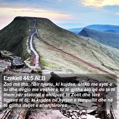 Ezekieli 44:5 ALB Bible Verse Image