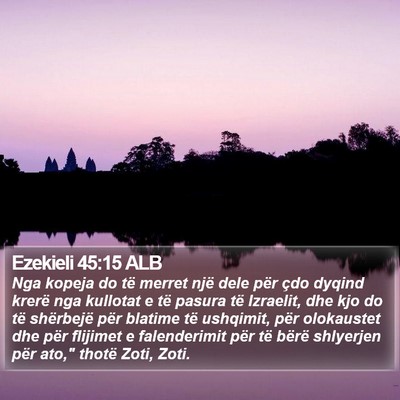 Ezekieli 45:15 ALB Bible Verse Image