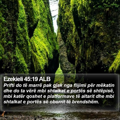 Ezekieli 45:19 ALB Bible Verse Image