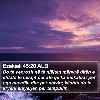 Ezekieli 45:20 ALB Bible Verse Image