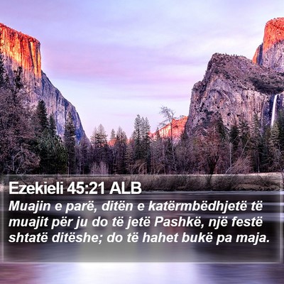 Ezekieli 45:21 ALB Bible Verse Image