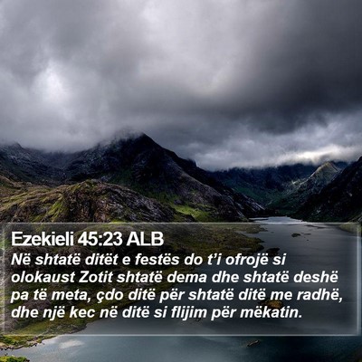Ezekieli 45:23 ALB Bible Verse Image