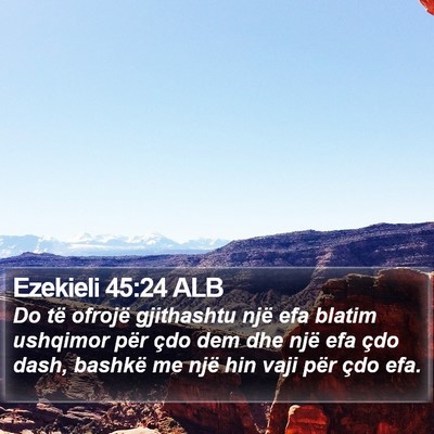 Ezekieli 45:24 ALB Bible Verse Image