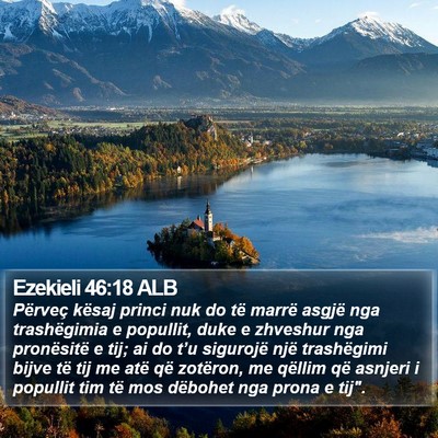 Ezekieli 46:18 ALB Bible Verse Image