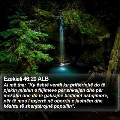 Ezekieli 46:20 ALB Bible Verse Image