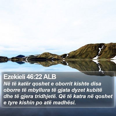 Ezekieli 46:22 ALB Bible Verse Image