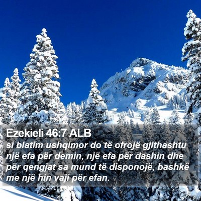 Ezekieli 46:7 ALB Bible Verse Image