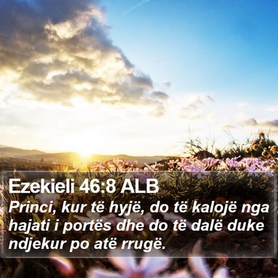 Ezekieli 46:8 ALB Bible Verse Image