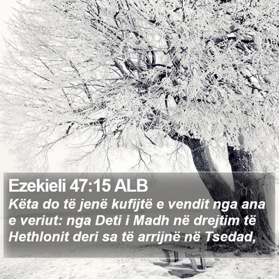 Ezekieli 47:15 ALB Bible Verse Image