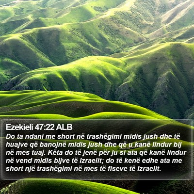 Ezekieli 47:22 ALB Bible Verse Image
