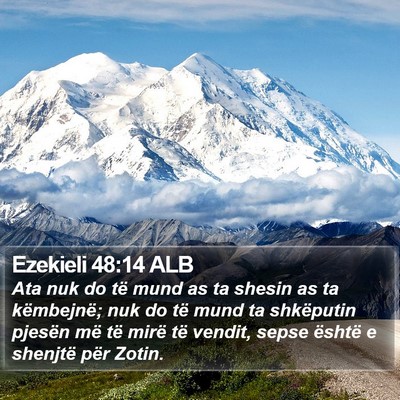 Ezekieli 48:14 ALB Bible Verse Image
