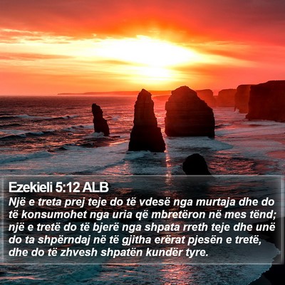 Ezekieli 5:12 ALB Bible Verse Image