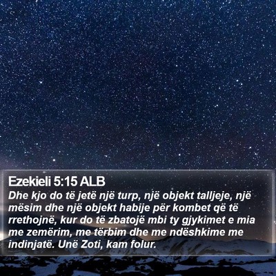 Ezekieli 5:15 ALB Bible Verse Image