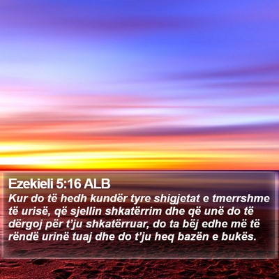 Ezekieli 5:16 ALB Bible Verse Image