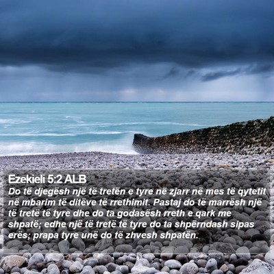 Ezekieli 5:2 ALB Bible Verse Image