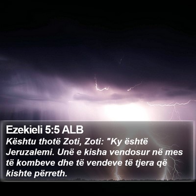 Ezekieli 5:5 ALB Bible Verse Image