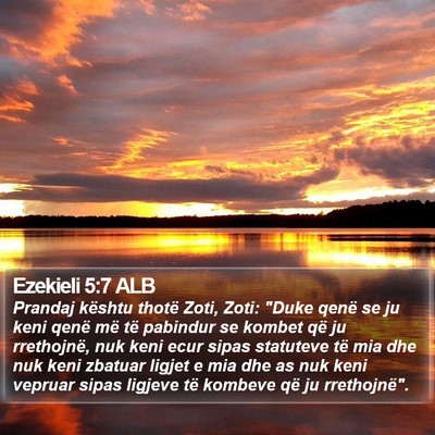 Ezekieli 5:7 ALB Bible Verse Image
