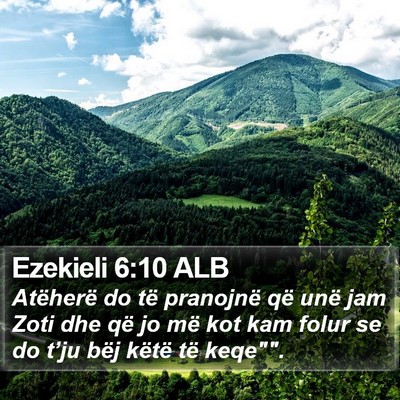 Ezekieli 6:10 ALB Bible Verse Image