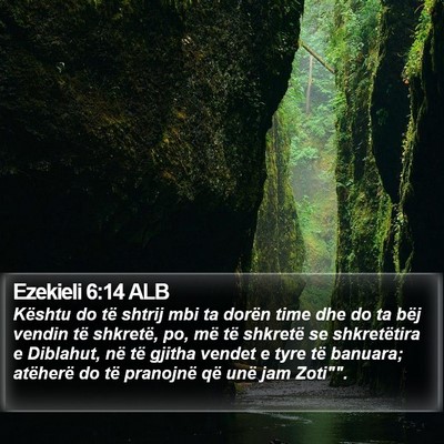 Ezekieli 6:14 ALB Bible Verse Image