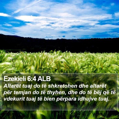 Ezekieli 6:4 ALB Bible Verse Image
