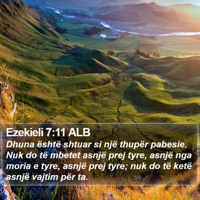 Ezekieli 7:11 ALB Bible Verse Image