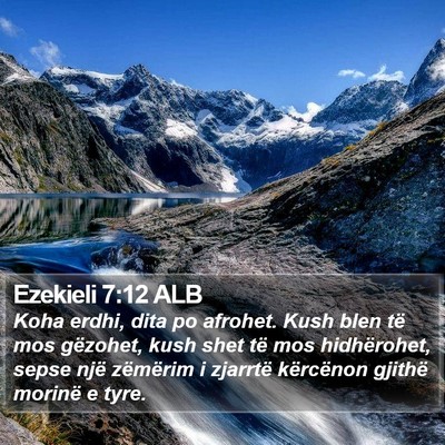 Ezekieli 7:12 ALB Bible Verse Image