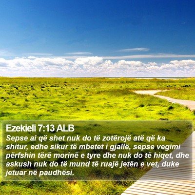 Ezekieli 7:13 ALB Bible Verse Image