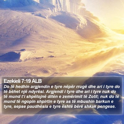 Ezekieli 7:19 ALB Bible Verse Image
