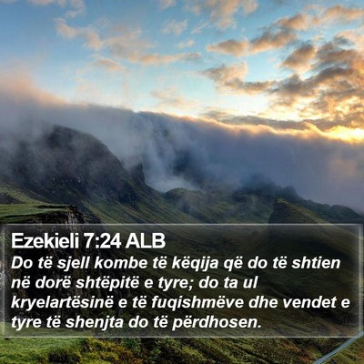 Ezekieli 7:24 ALB Bible Verse Image