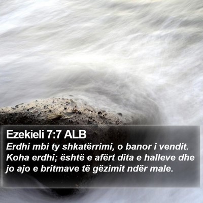 Ezekieli 7:7 ALB Bible Verse Image