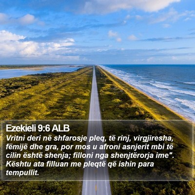 Ezekieli 9:6 ALB Bible Verse Image