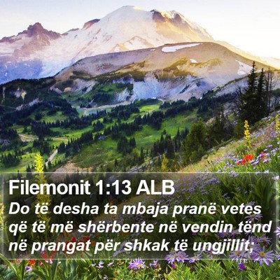 Filemonit 1:13 ALB Bible Verse Image