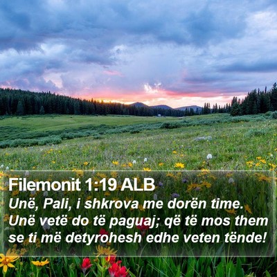 Filemonit 1:19 ALB Bible Verse Image