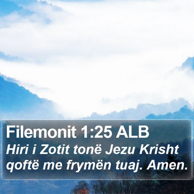 Filemonit 1:25 ALB Bible Verse Image