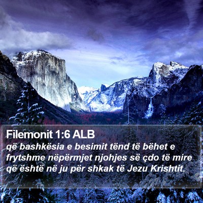Filemonit 1:6 ALB Bible Verse Image