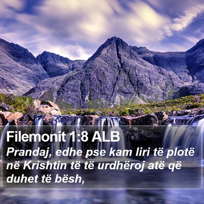 Filemonit 1:8 ALB Bible Verse Image