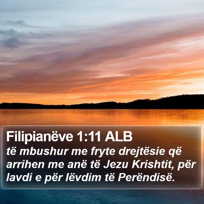 Filipianëve 1:11 ALB Bible Verse Image
