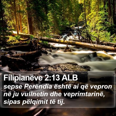 Filipianëve 2:13 ALB Bible Verse Image
