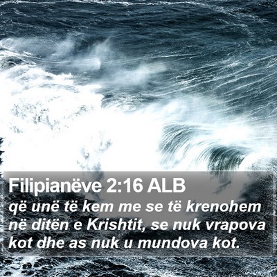 Filipianëve 2:16 ALB Bible Verse Image