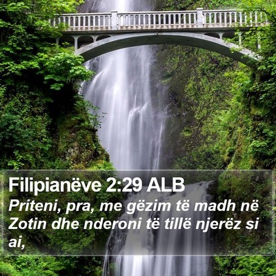 Filipianëve 2:29 ALB Bible Verse Image