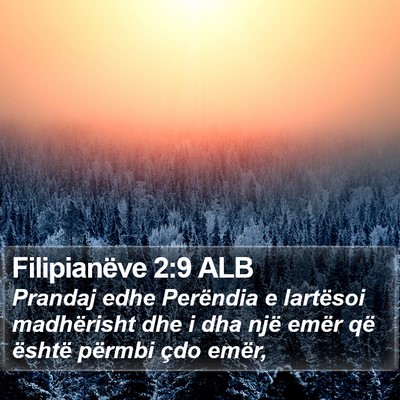 Filipianëve 2:9 ALB Bible Verse Image