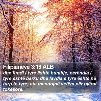 Filipianëve 3:19 ALB Bible Verse Image