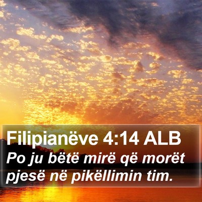 Filipianëve 4:14 ALB Bible Verse Image