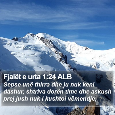 Fjalët e urta 1:24 ALB Bible Verse Image